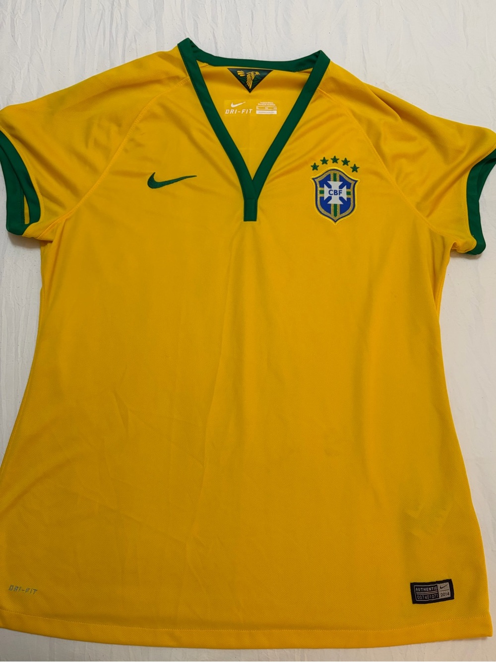Nike Women's Brazil National Team Yellow Soccer Jersey